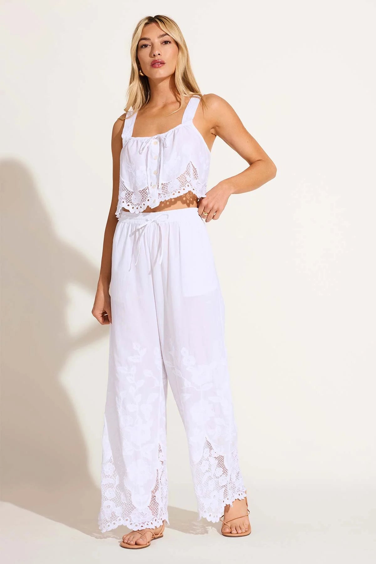 Flora Broderie Pant