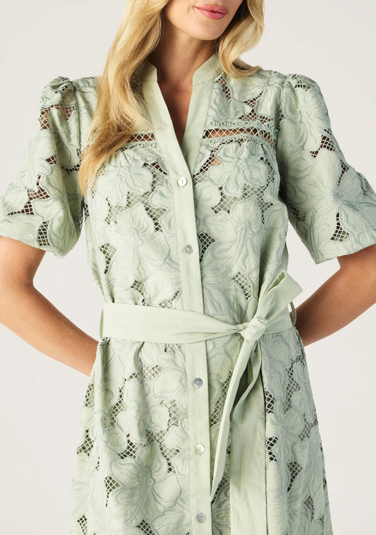 Whisper Embroidery Shirt Dress