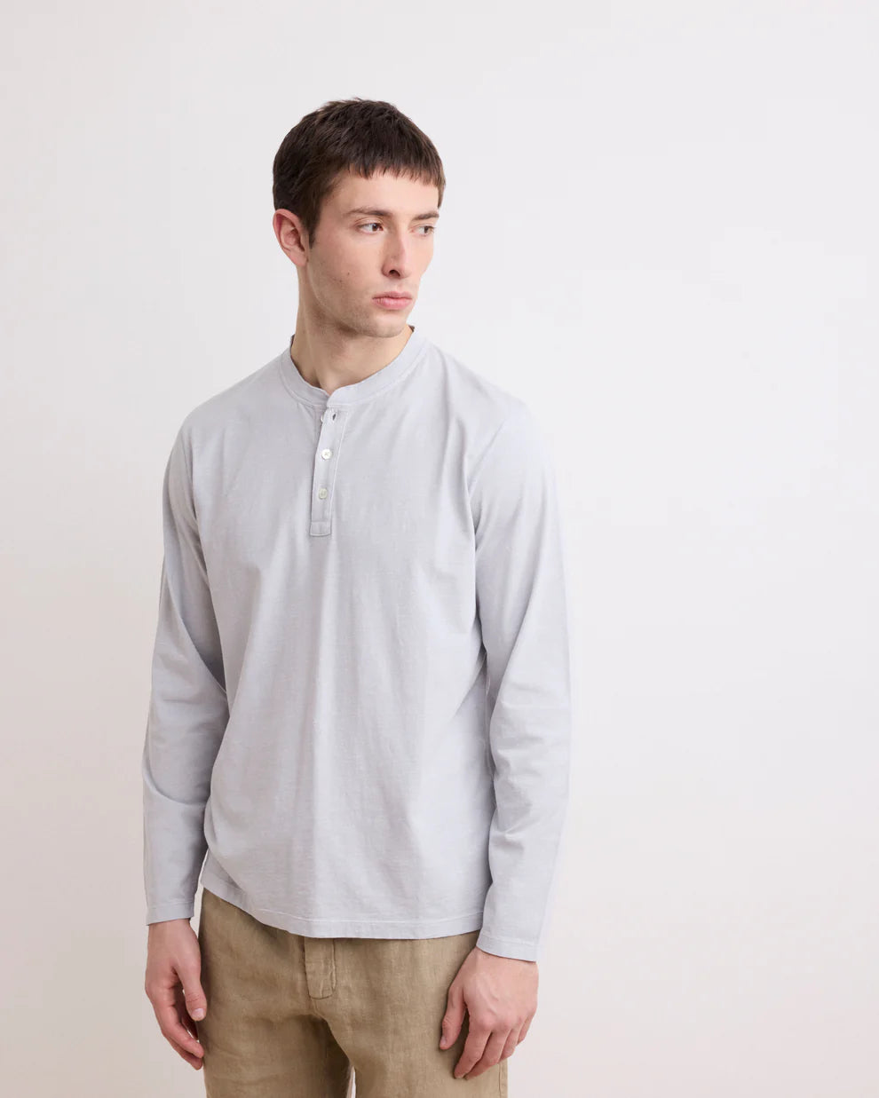 Men's Long Sleeve Henley T-shirt