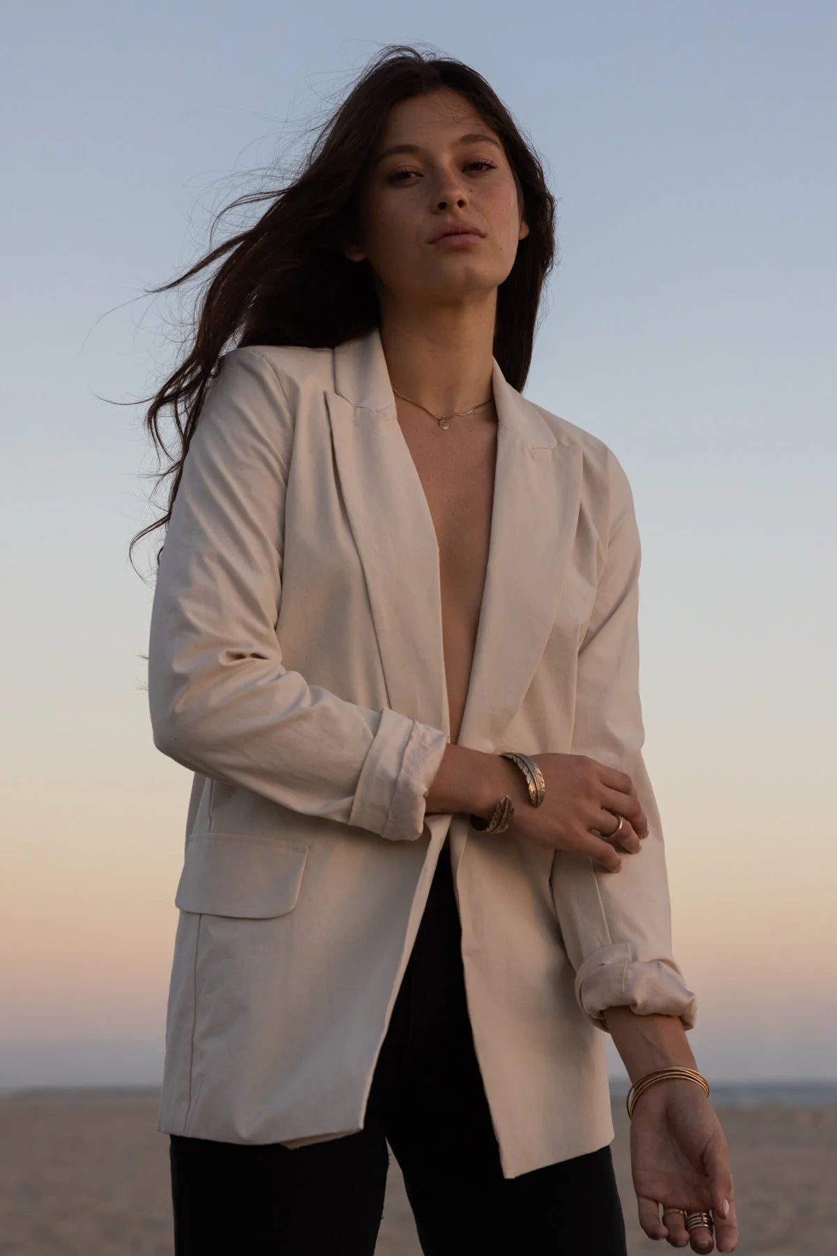 Matte Twill Blazer
