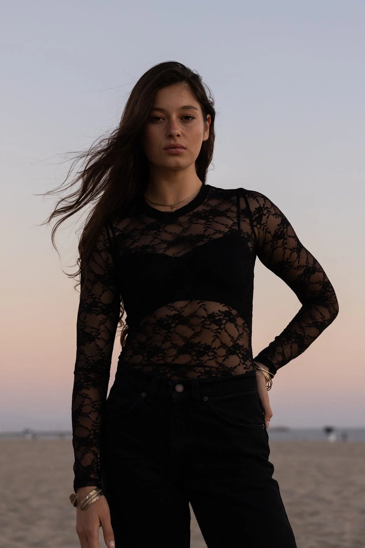Lace Long Sleeve baby Tee