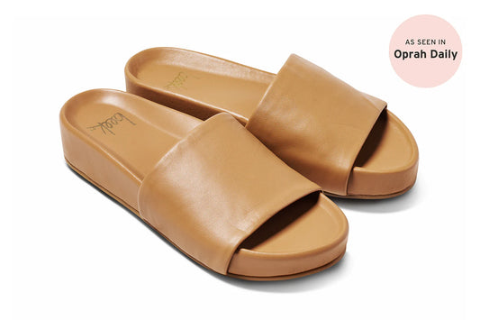 Pelican Leather Platform Sandal